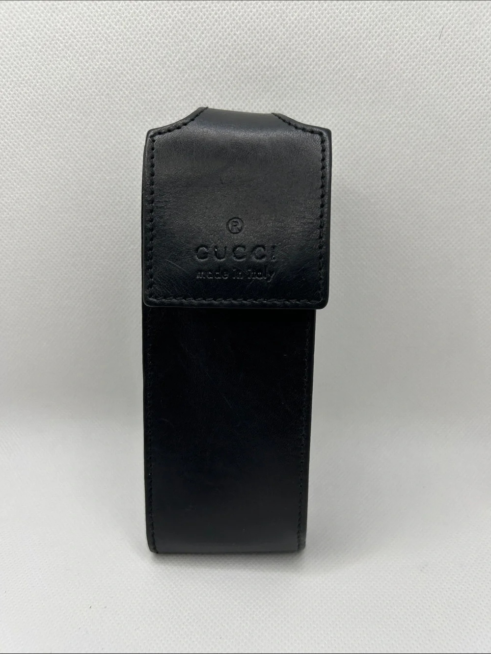 Vintage Authentic Gucci Black Leather Case 90’s